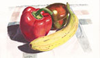 Coloured Pencils artwork  by student A Whiffin